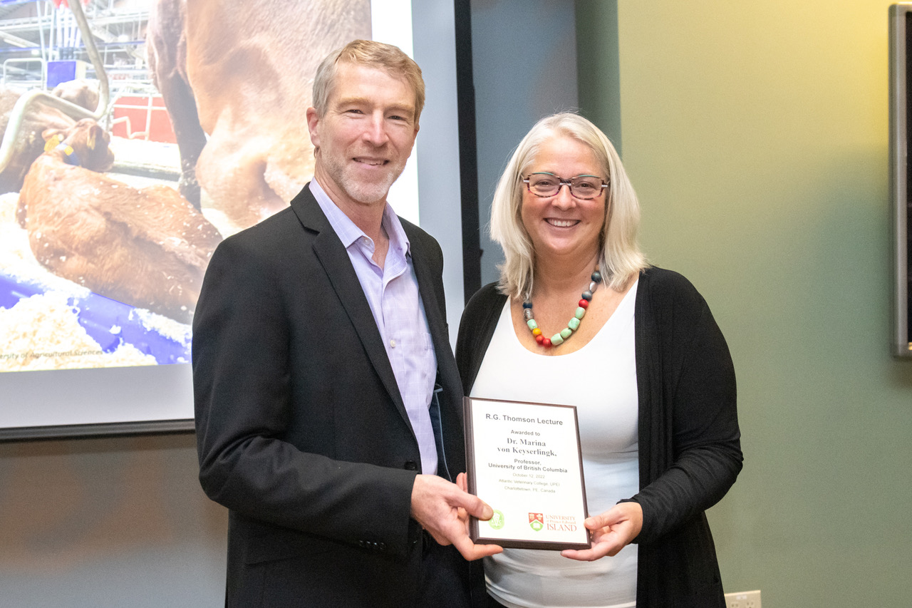 Dr. Marina (Nina) von Keyserlingk Awarded the R.G. Thomson Lecture at The University of Prince Edward Island